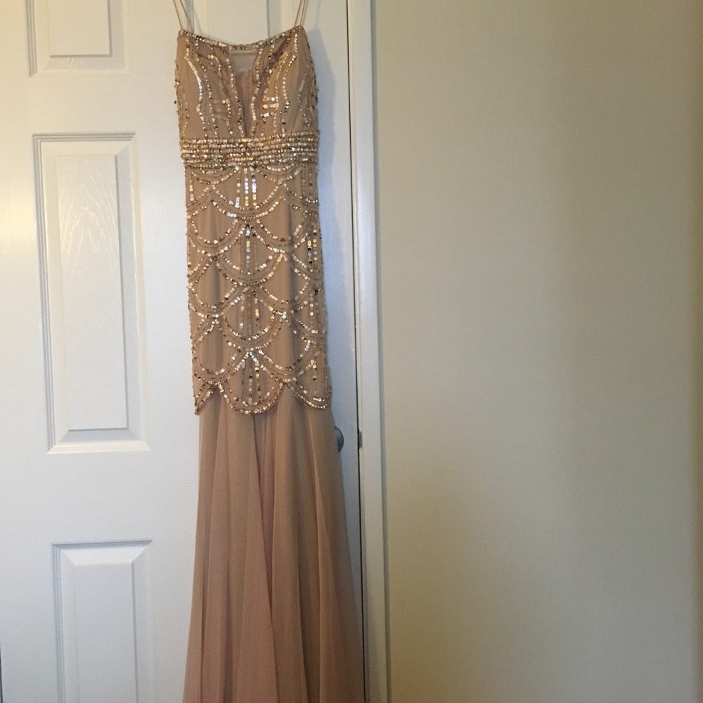 Glamorous Taupe Prom Dress from Jump Apparel